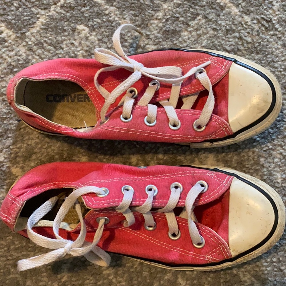 Orange red converse